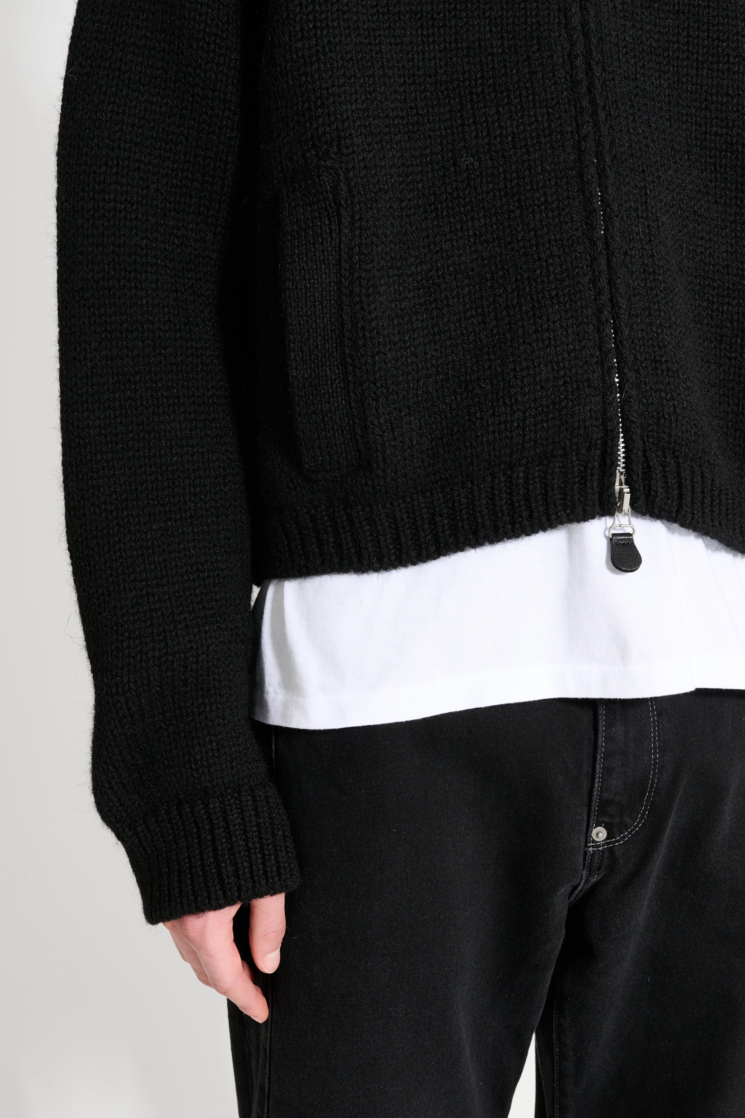 Our Legacy OUR LEGACY ULTRA ZIP FUNNEL JET BLACK ISLES WOOL Our Legacy OUR LEGACY ULTRA ZIP FUNNEL JET BLACK ISLES WOOL