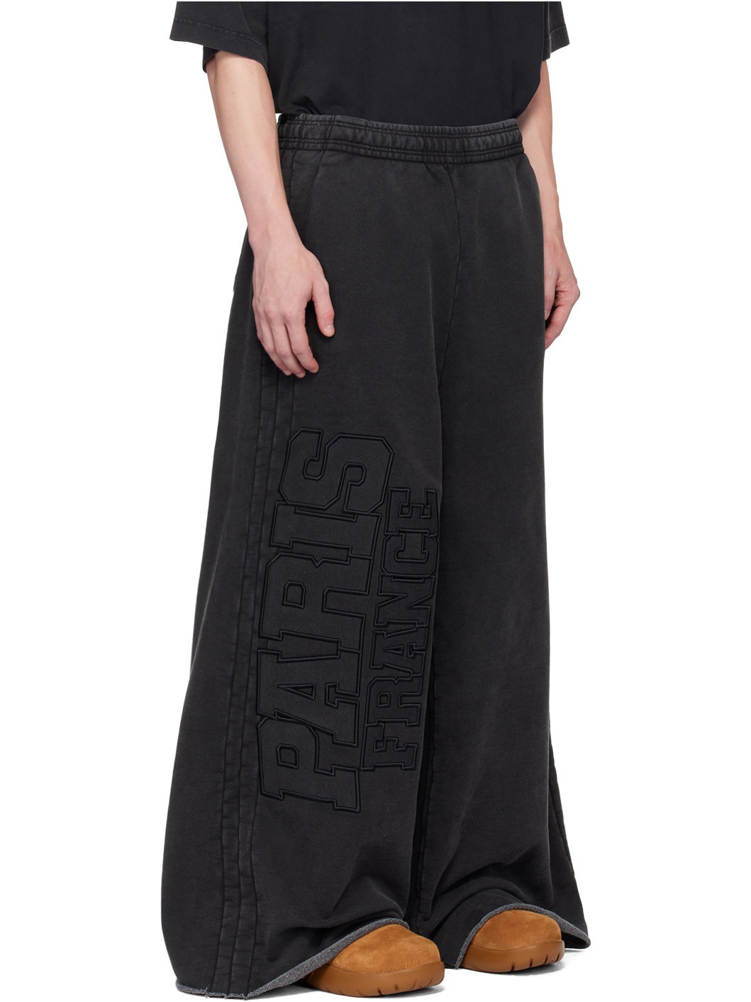 Black 'Paris' XXXL Sweatpants - 2