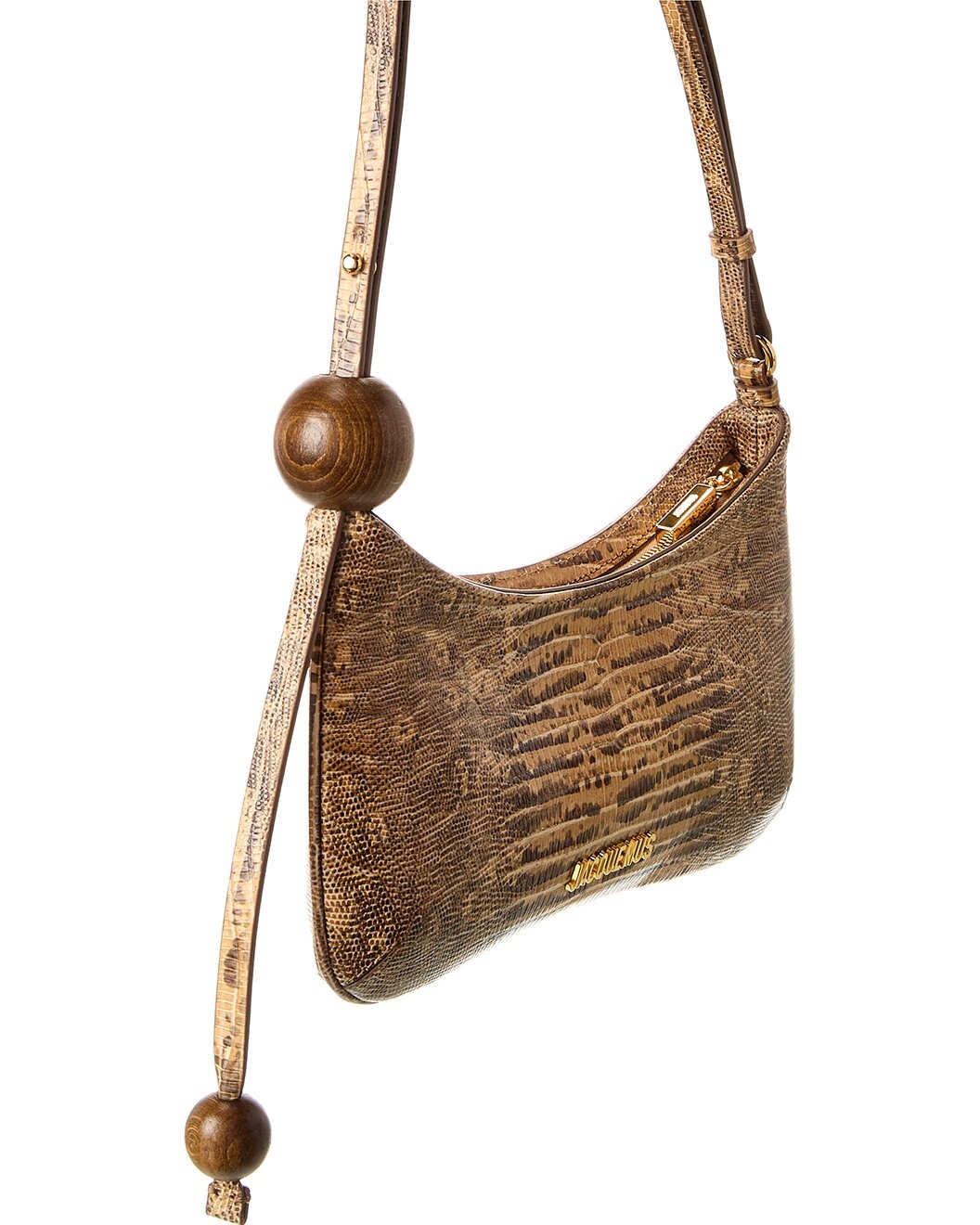 Jacquemus Le Bisou Perle Snake-Embossed Leather Hobo Bag - 3