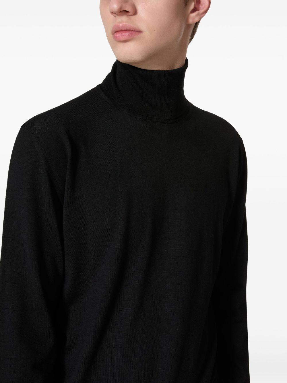 roll neck knit jumper - 5