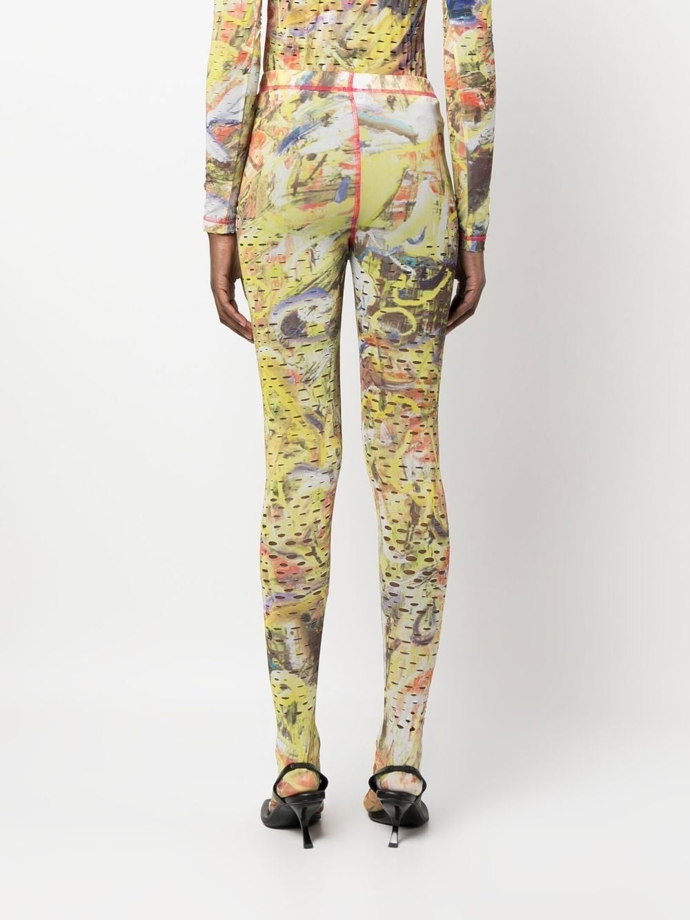 abstract-print footed leggings - 4