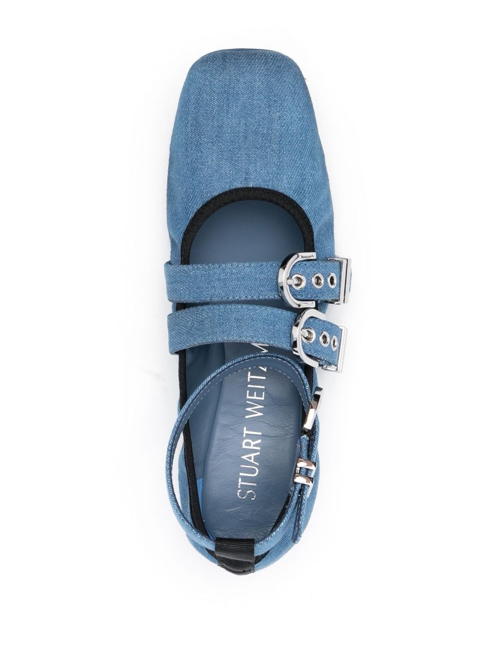 Maverick denim flat ballerina shoes - 4