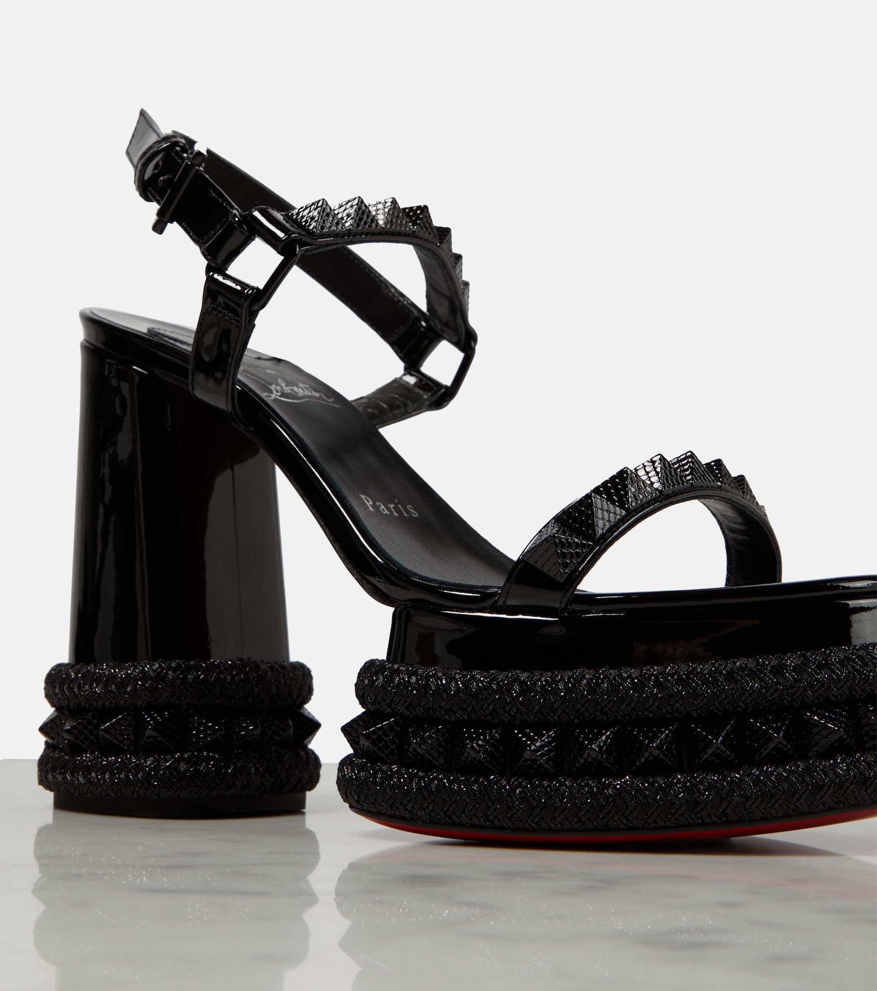 Superaclou patent leather platform sandals - 6