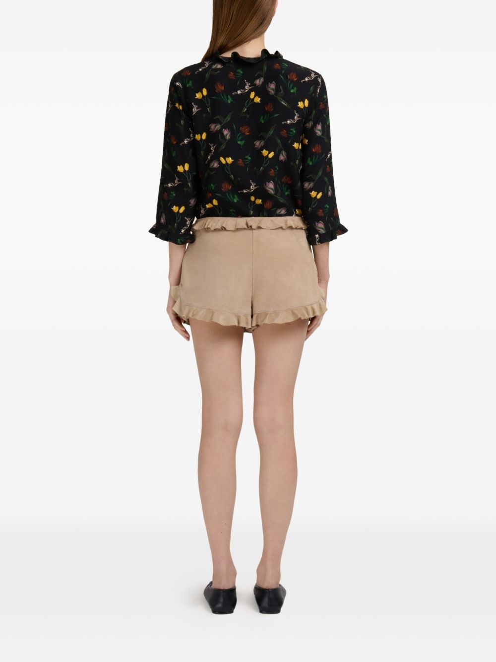suede shorts - 4