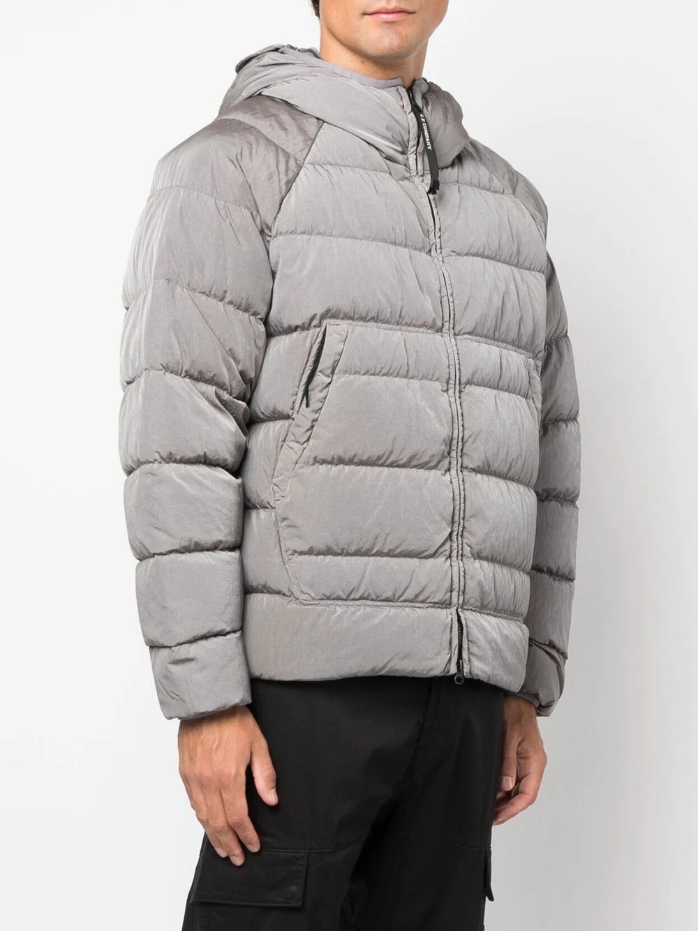 padded zip-up down jacket - 3