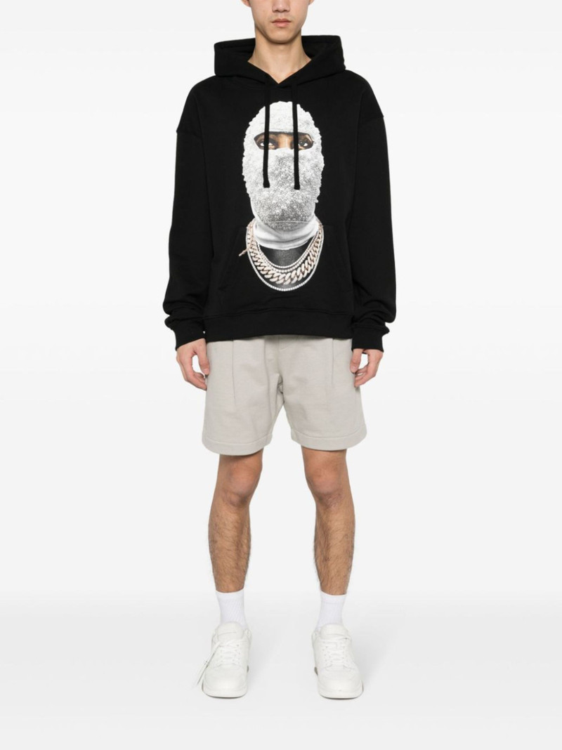 ih nom uh nit face-print cotton hoodie outlook