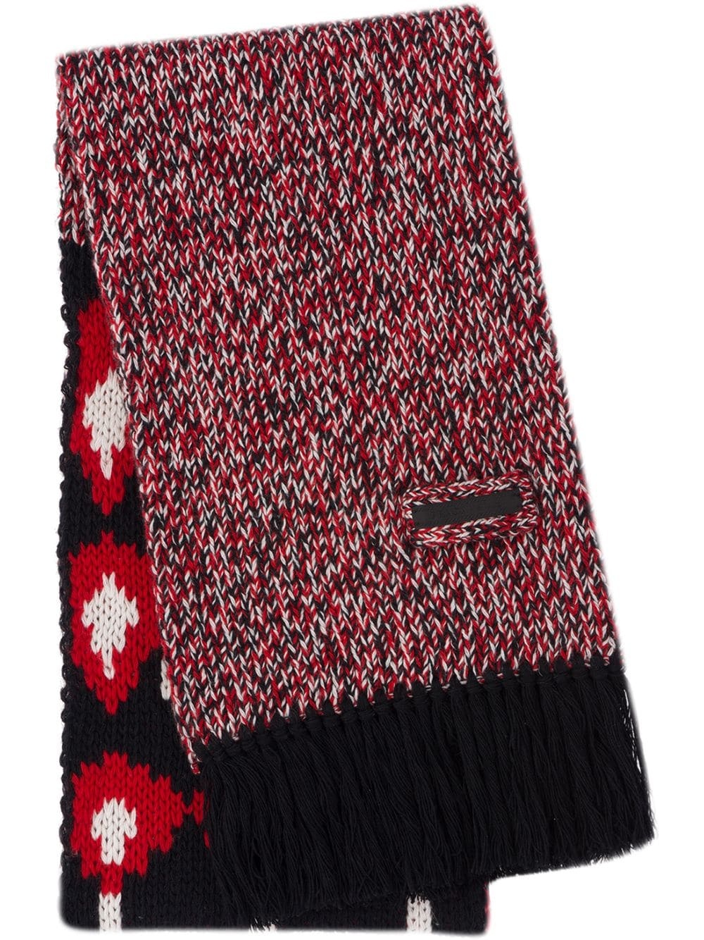 intarsia-knit scarf - 1