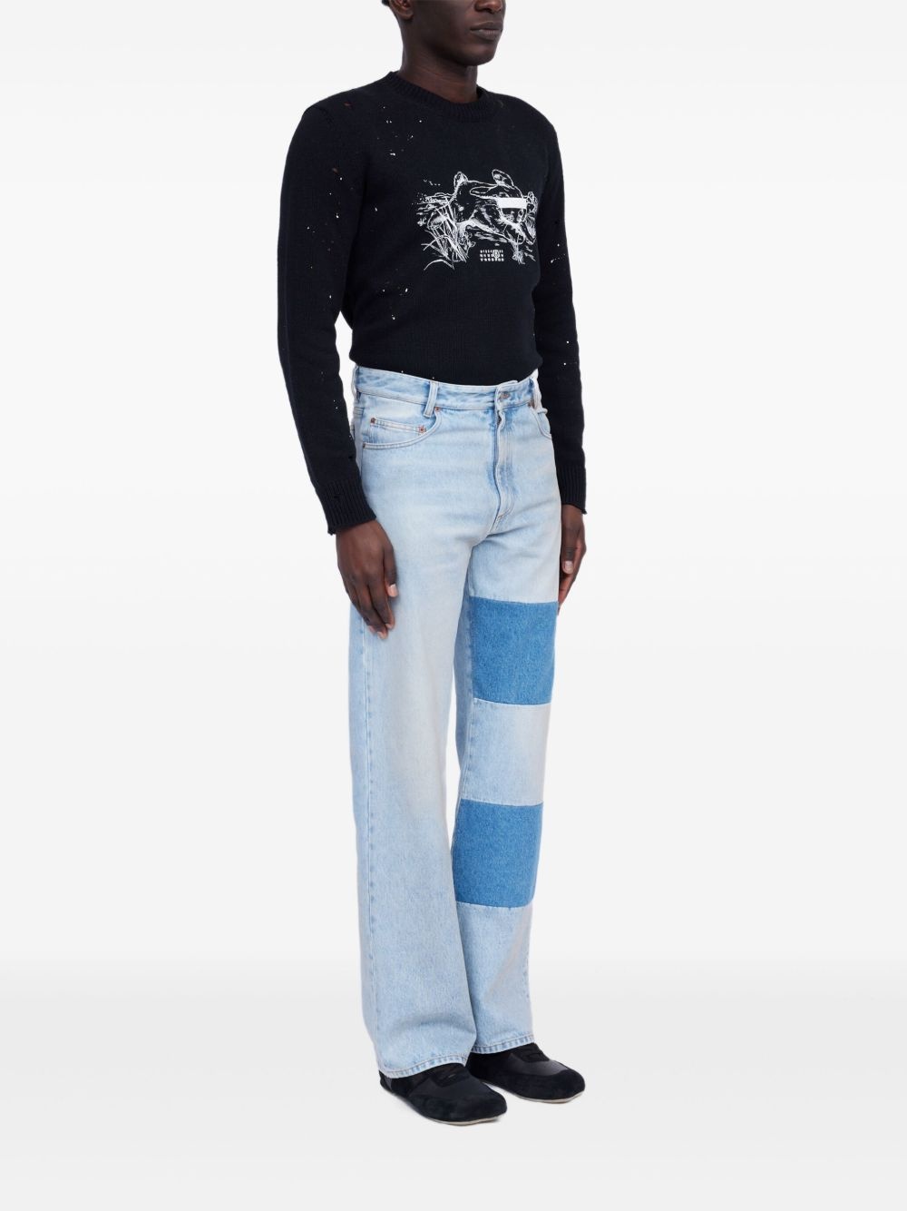 stripe-detail jeans - 3