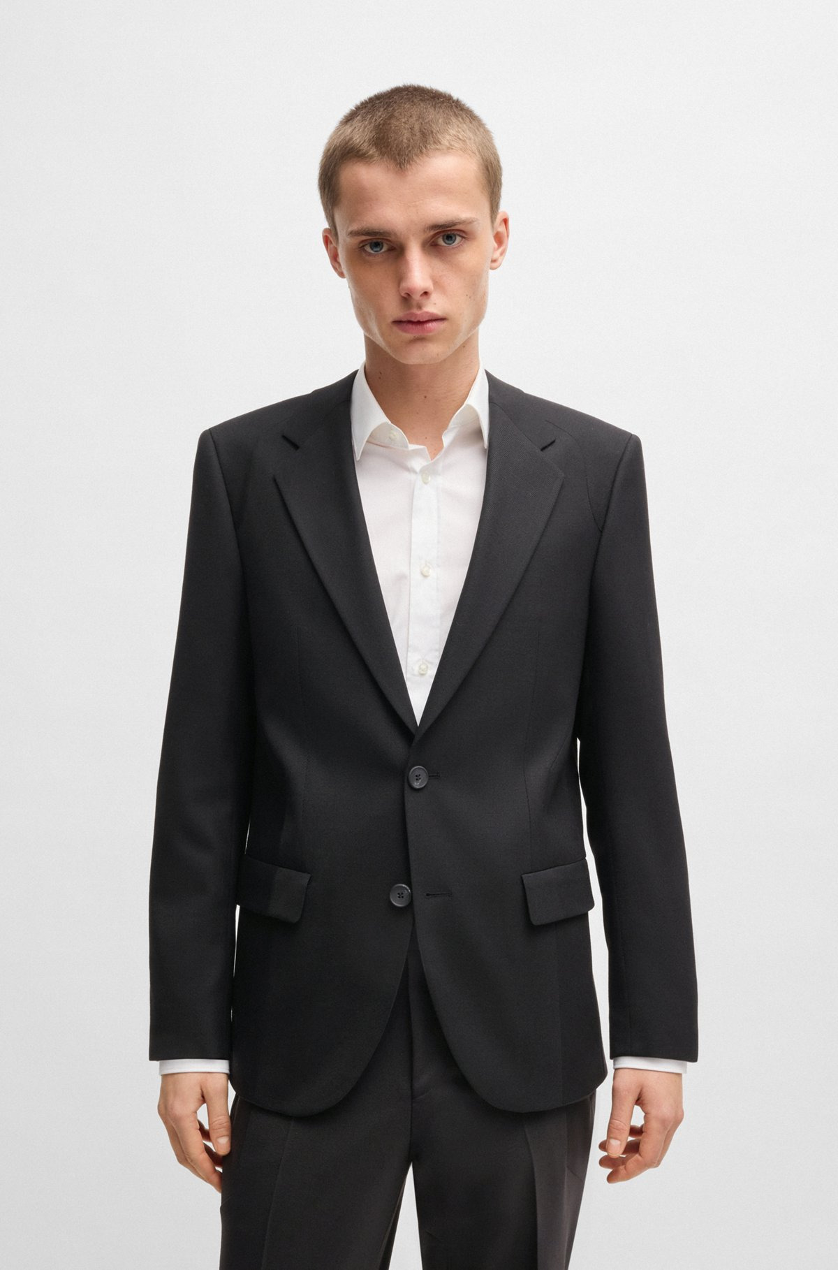 SLIM-FIT SUIT JACKET IN WOOL TWILL - 2