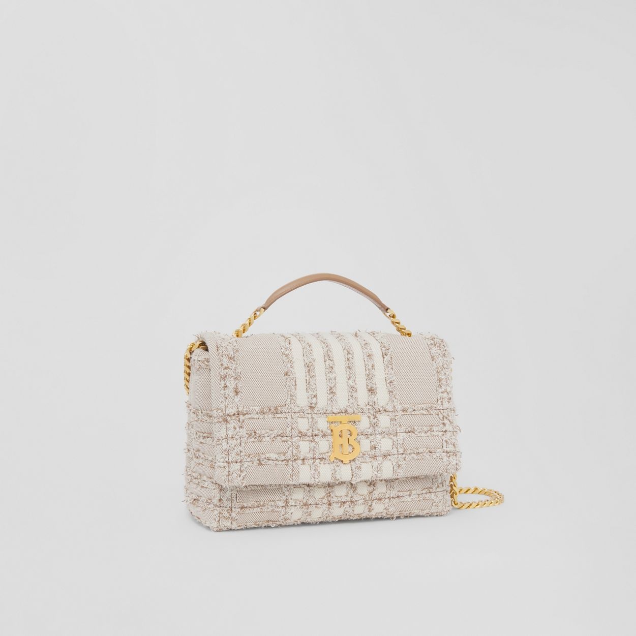 Small Needle Punch Check Canvas Lola Satchel - 7