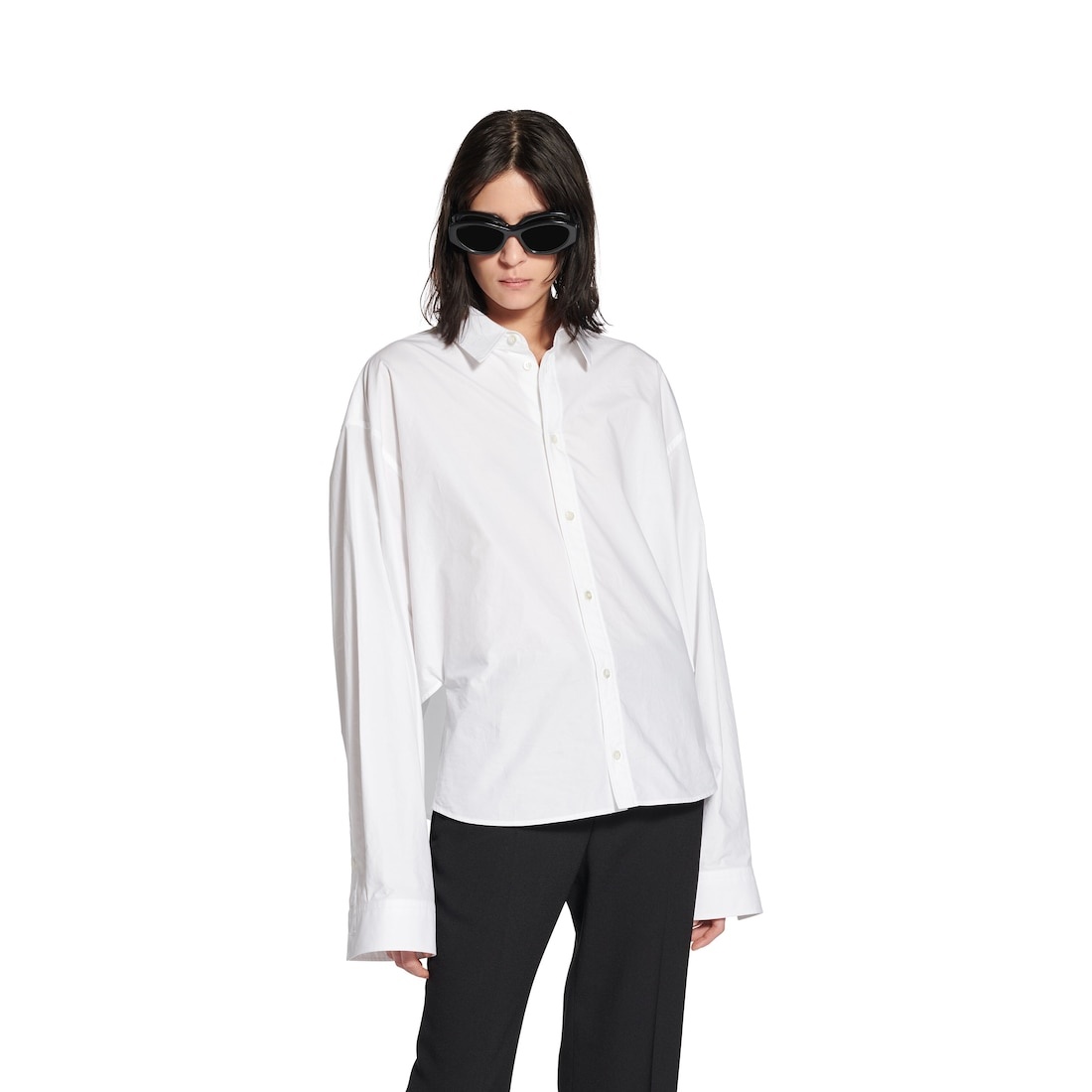 Women's Semi-fitted Shirt in White - 5