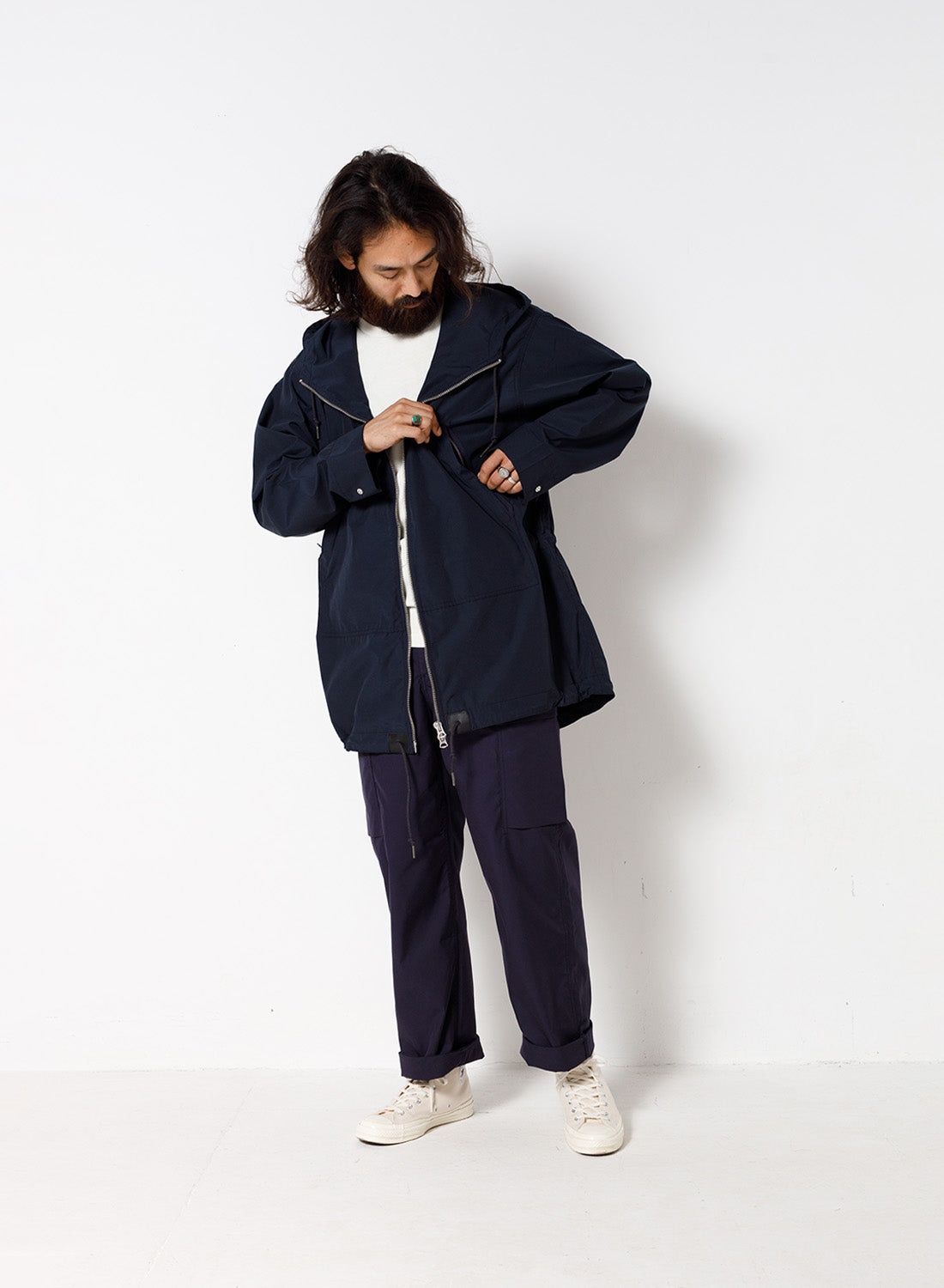 Zip Smock in Navy - 3