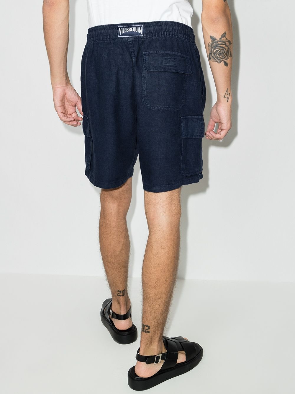 Baie linen cargo shorts - 3