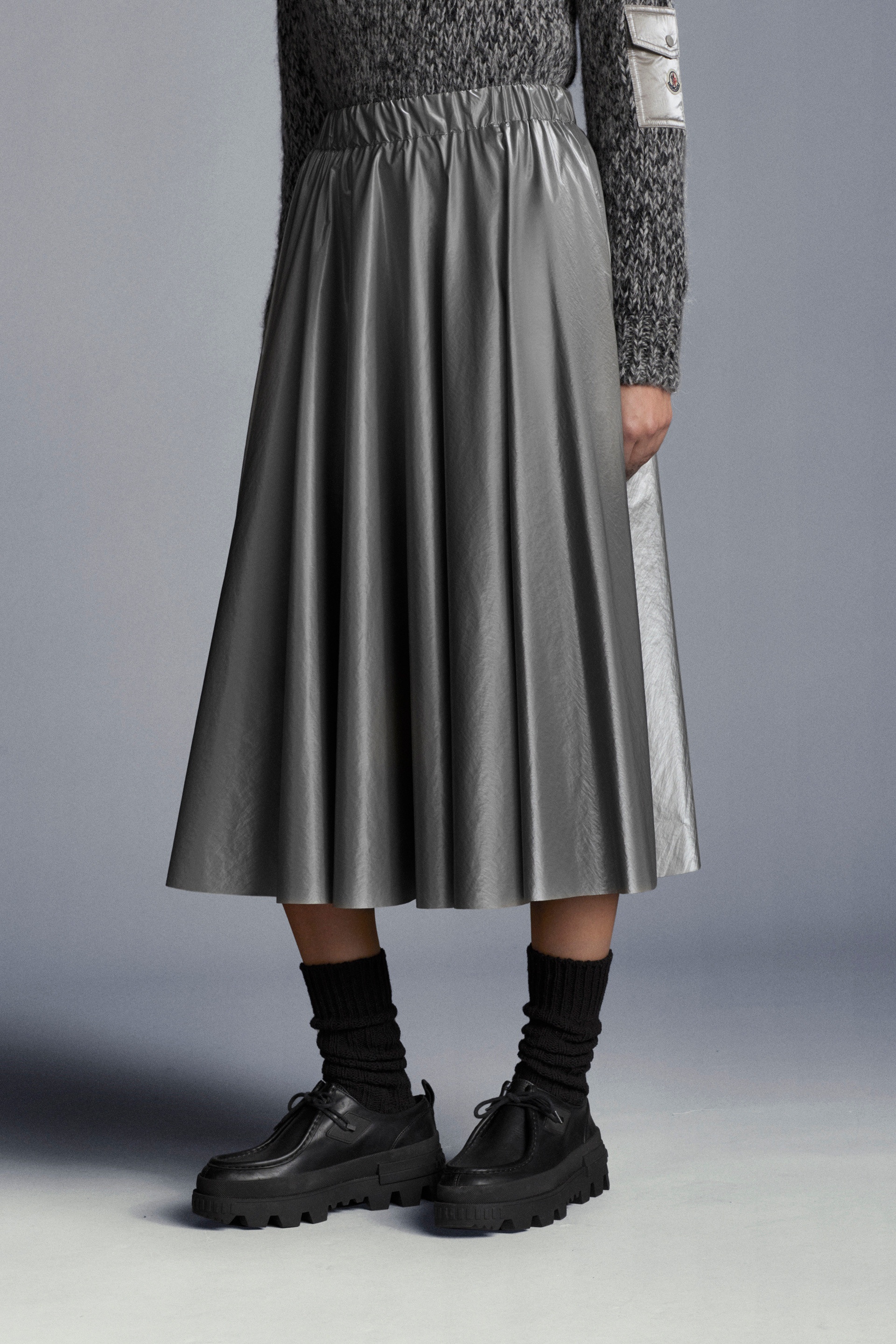Laminated-Effect Skirt - 3