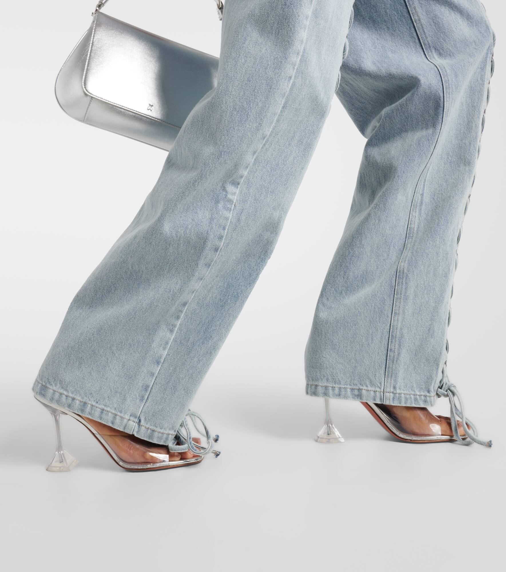 Lace-detail straight jeans - 5