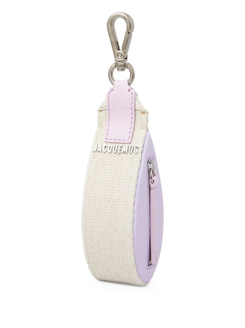 JACQUEMUS Le Peru leather-trimmed keyring outlook