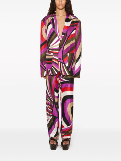 PUCCI abstract-print silk trousers outlook