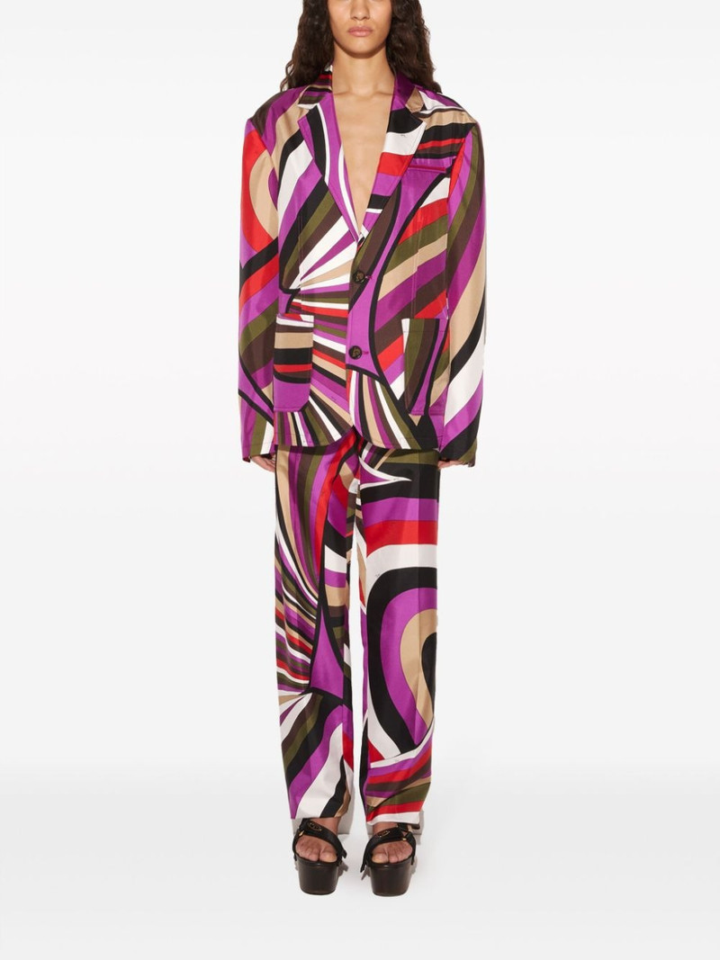 PUCCI abstract-print silk trousers outlook