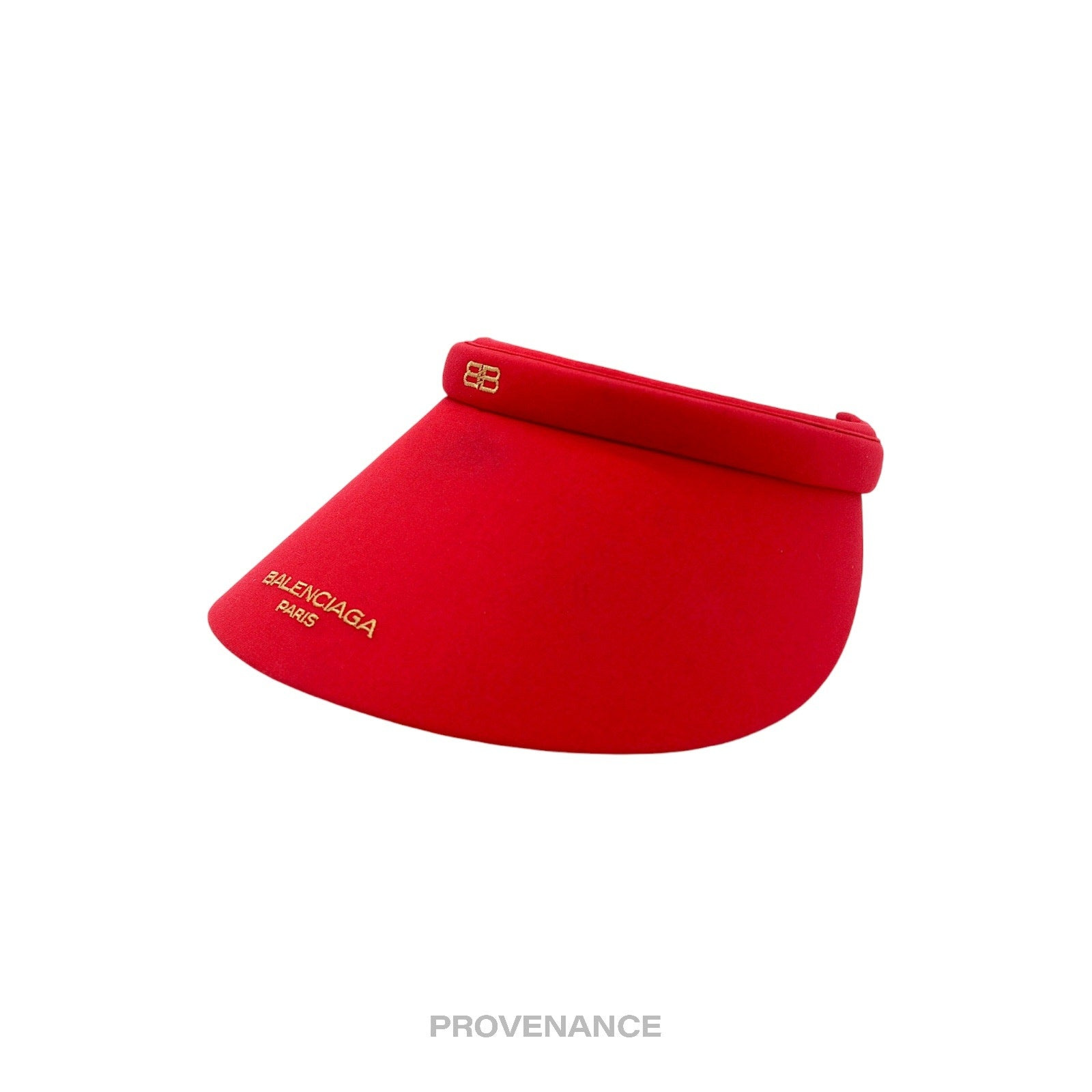 Balenciaga BB Logo Embroidered Visor - Red - 2