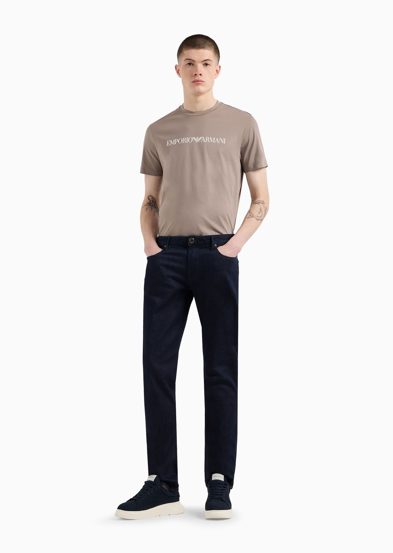 Pima-jersey T-shirt with logo print - 4
