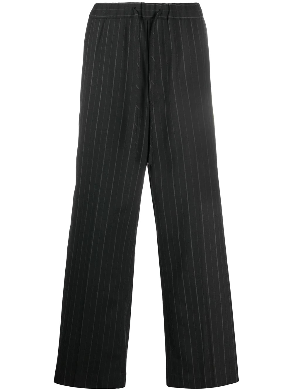 pinstripe wide leg trousers - 1