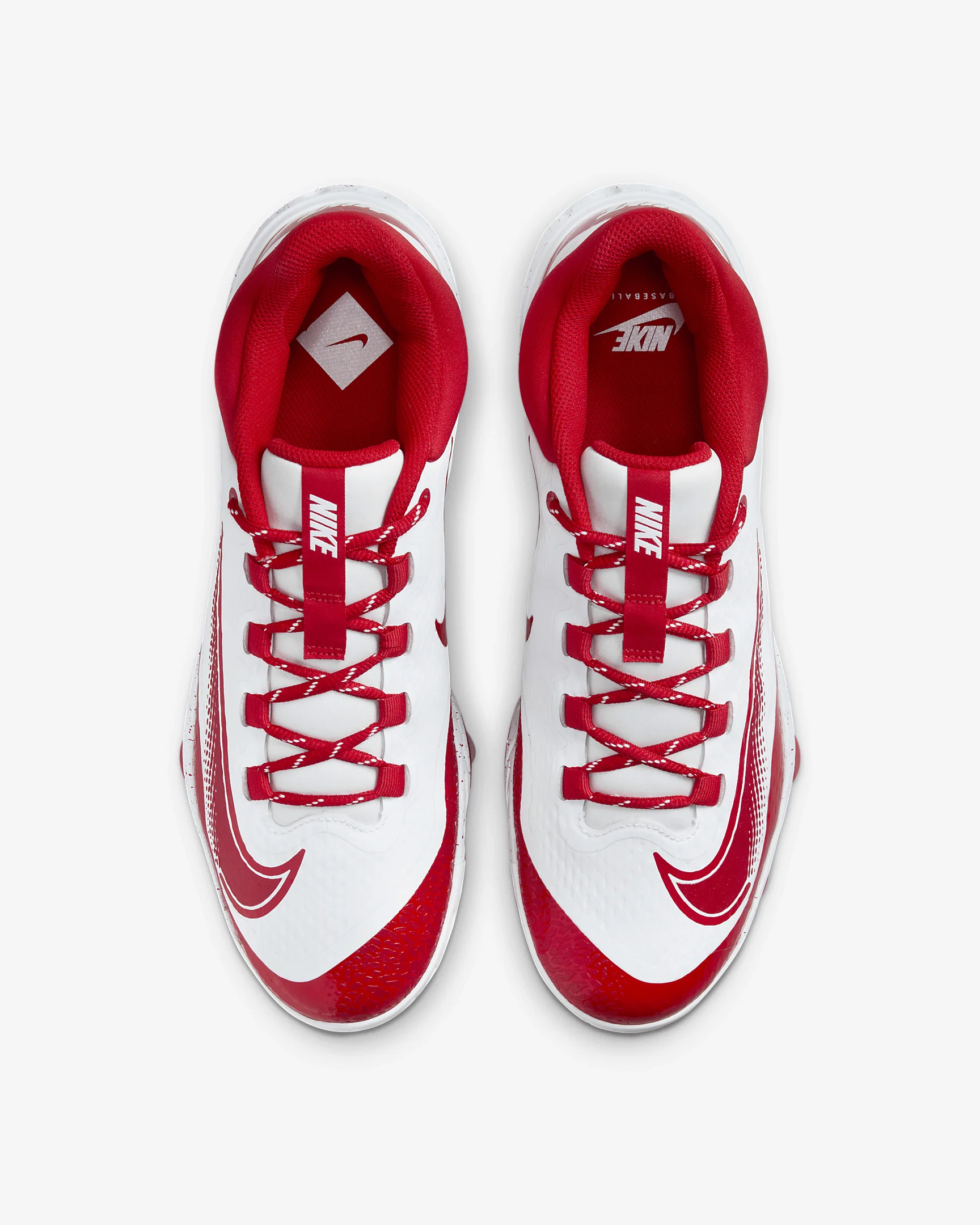Nike Alpha Huarache Elite 4 MCS Cleats White Red FD6255-105 Men\'s Size 12 New Amazon.com | NIKE Alpha Huarache Elite 4 Mid Mens FD2744-105  main image 4