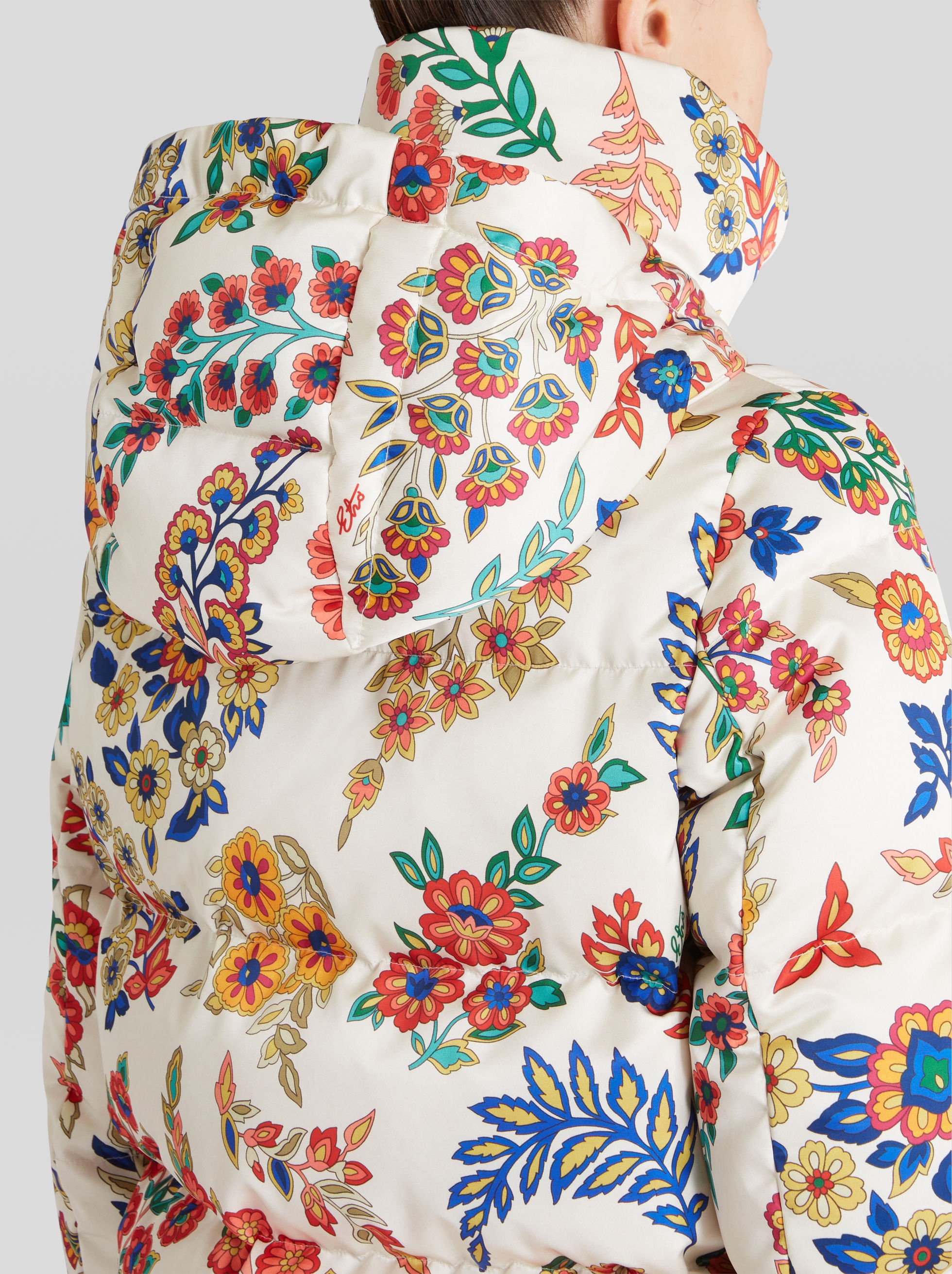 FLORAL PAISLEY QUILTED DOWN JACKET - 2