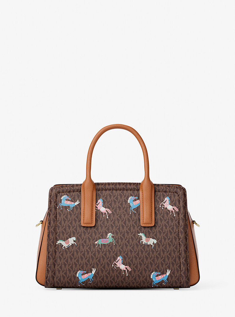 Laila Medium Signature Logo Satchel 3