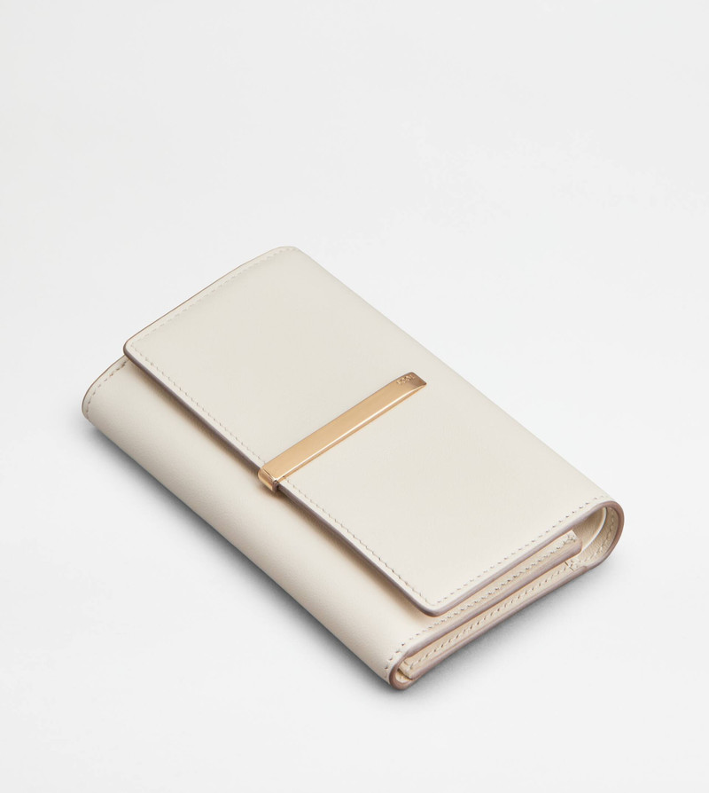 WALLET IN LEATHER - WHITE 3