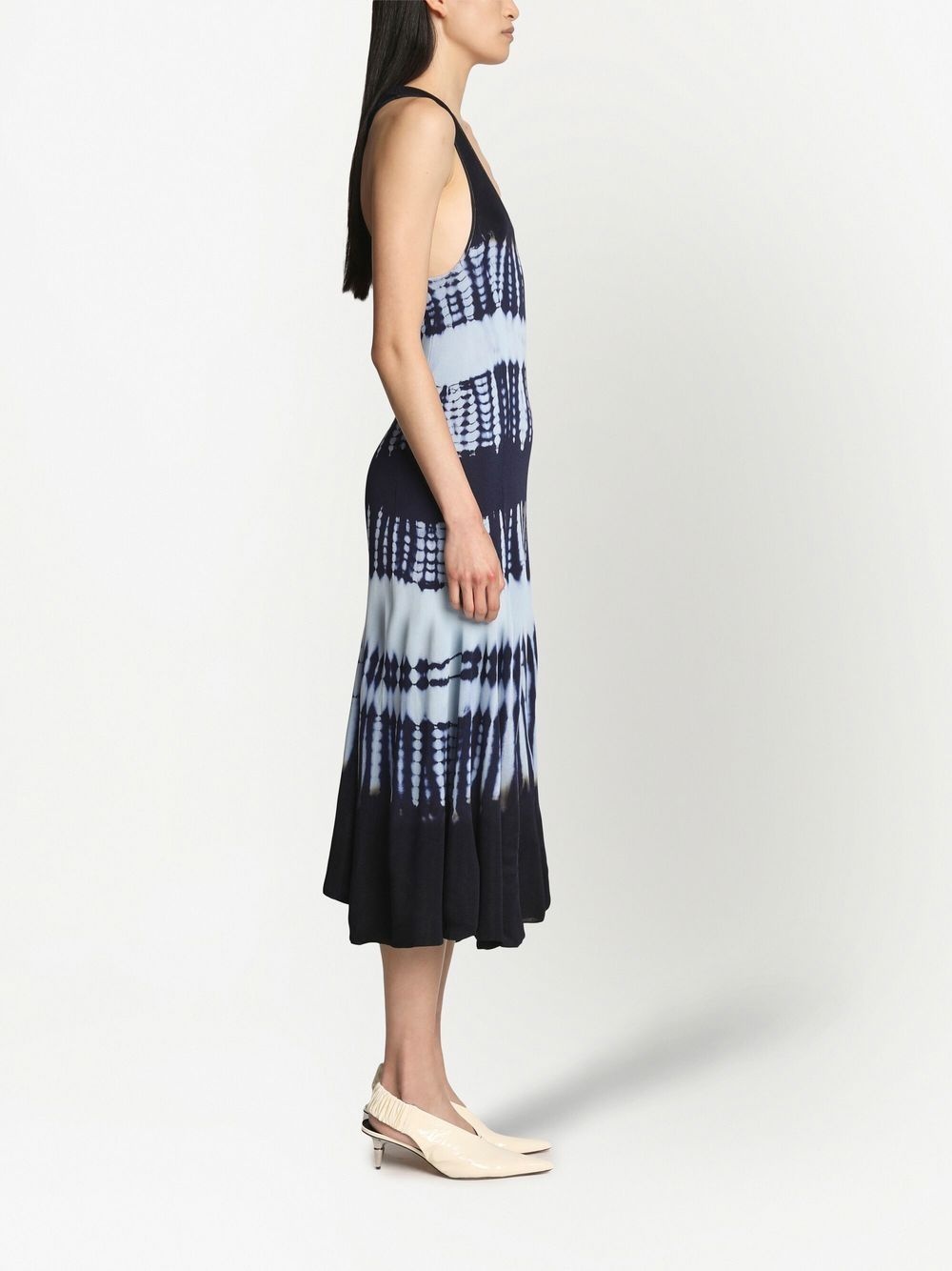 tie-dye print midi dress - 3