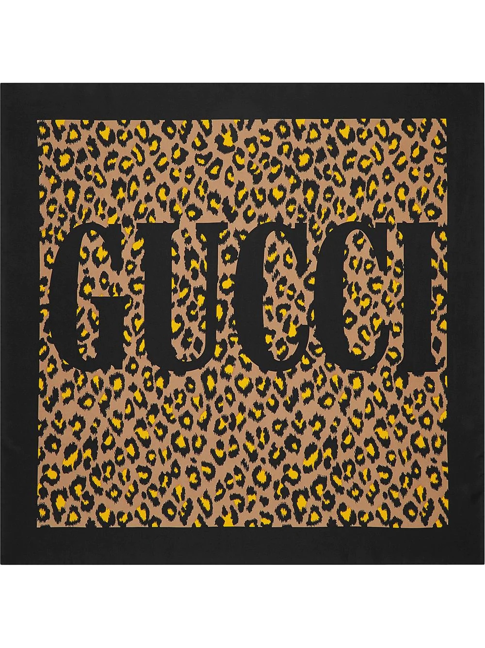 Silk scarf with leopard print - 2