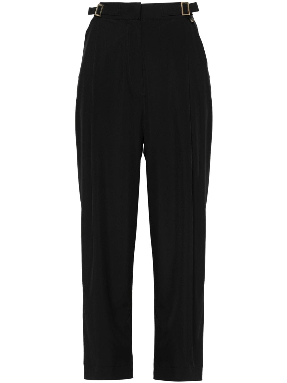 buckle-detailed straight trousers - 1