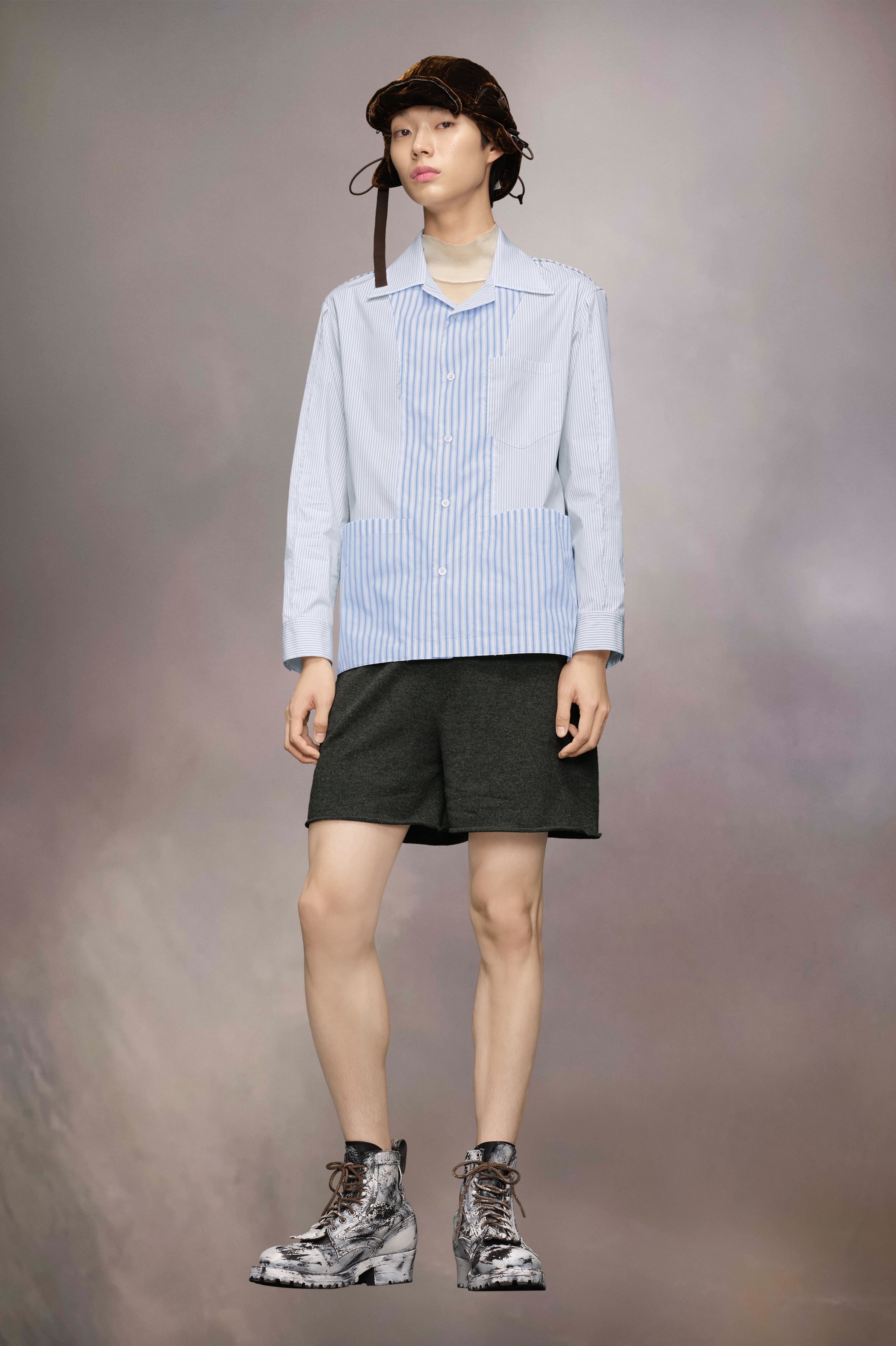 Patchwork stripe shirt - 3