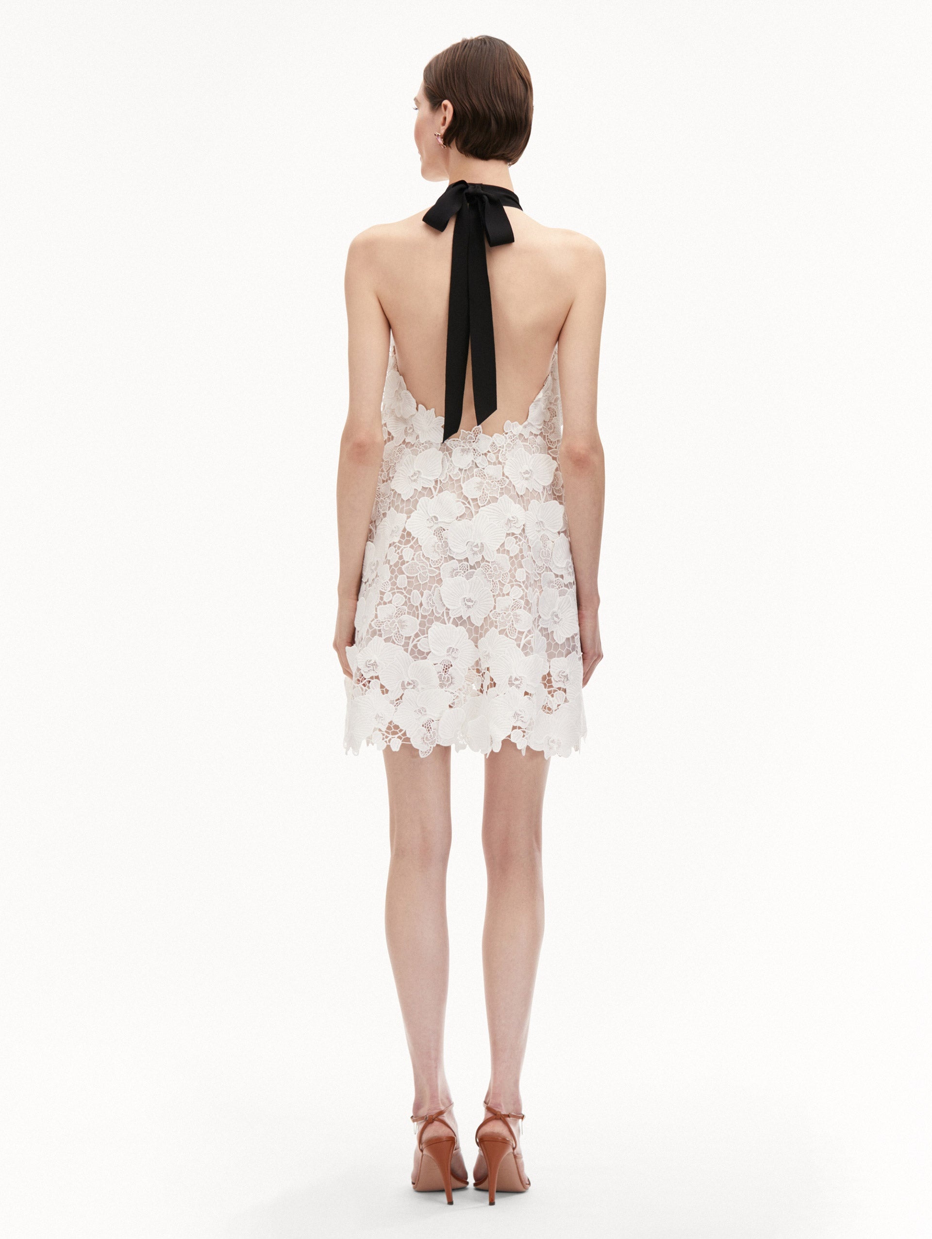 ORCHID EMBROIDERED GUIPURE DRESS - 3