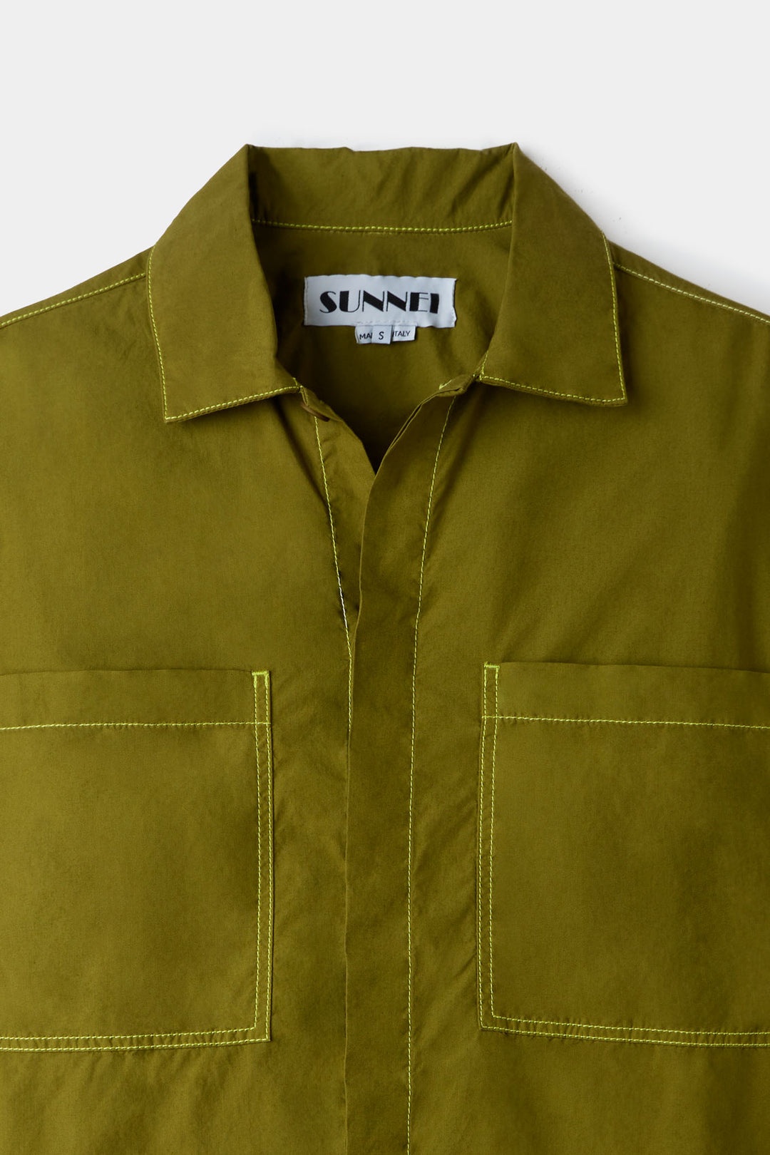 POCKET REGULAR SHIRT / olive green - 5