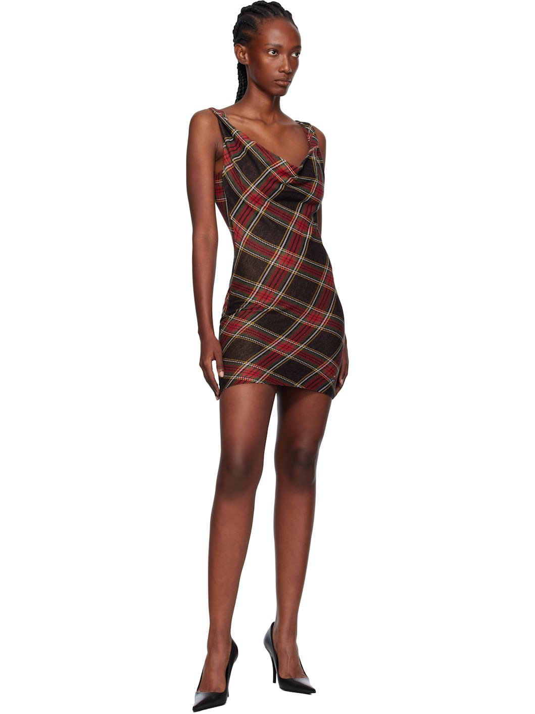 Red & Green Anna Pencil Minidress - 4