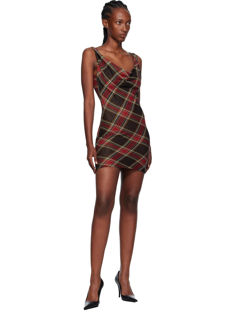 Vivienne Westwood Red & Green Anna Pencil Minidress outlook