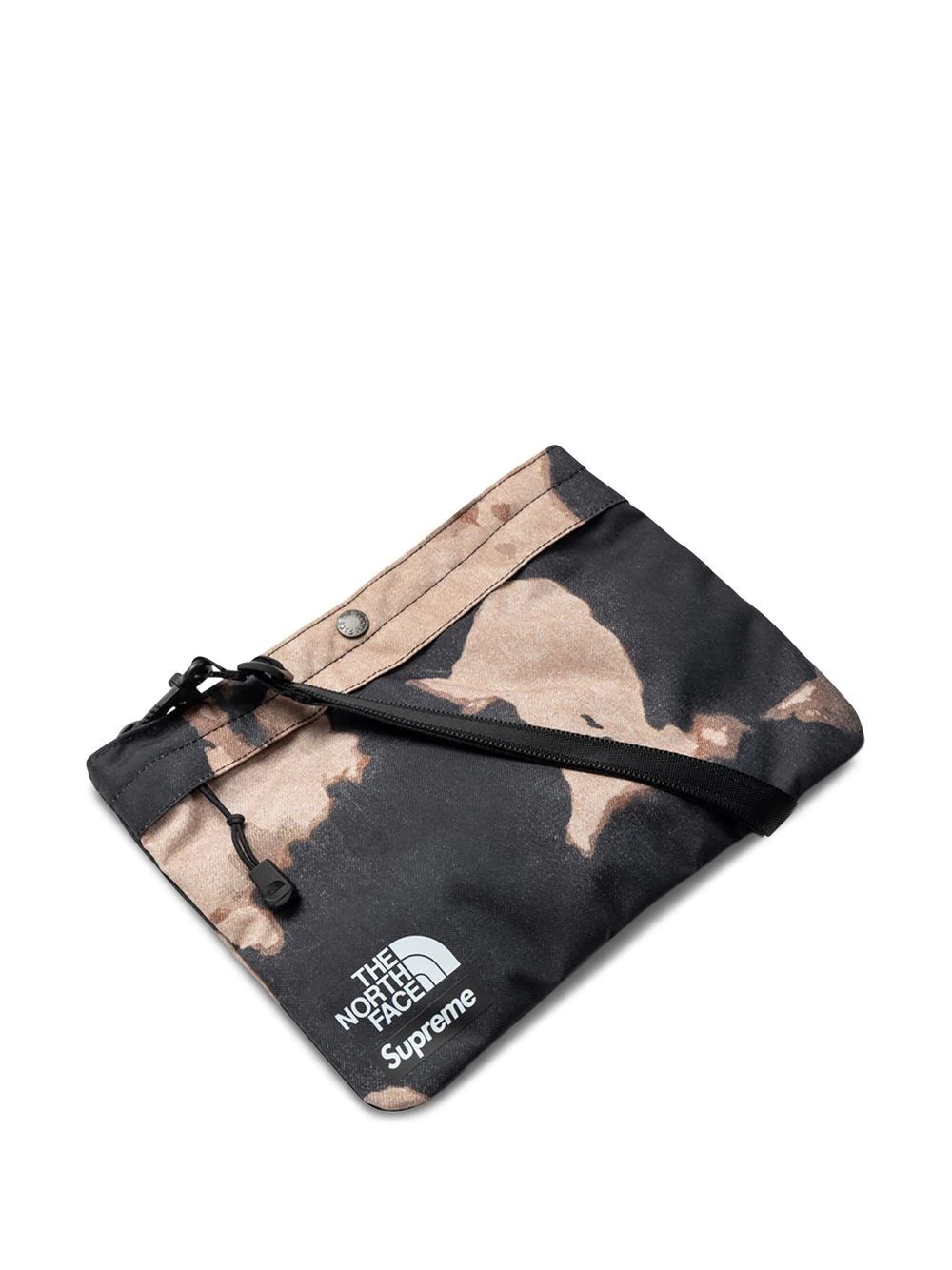 x TNF bleached denim print shoulder bag - 3