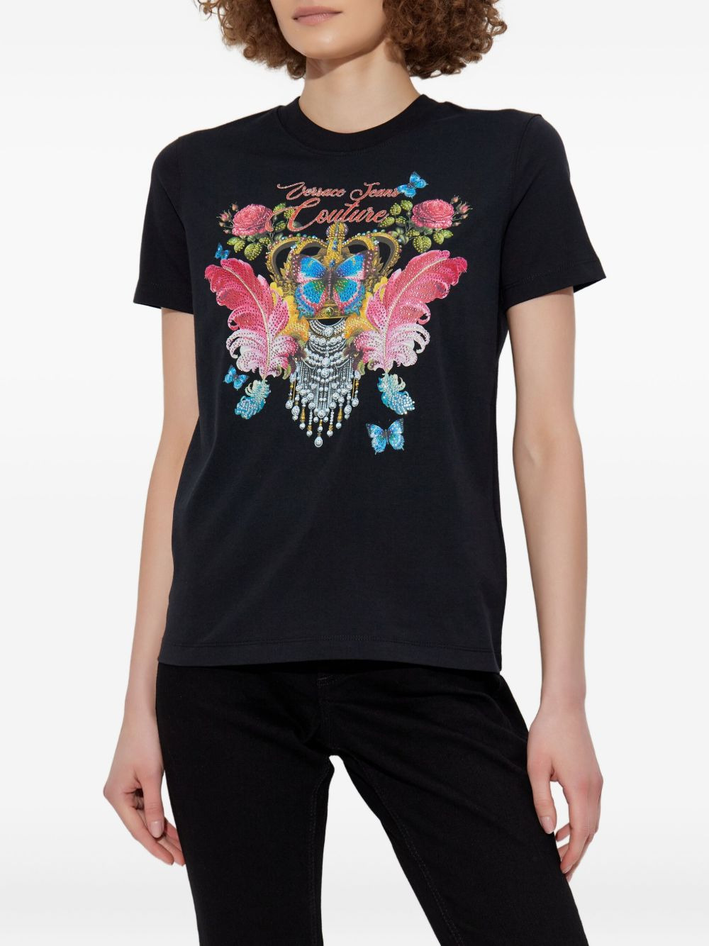 butterfly crown-print T-shirt - 3