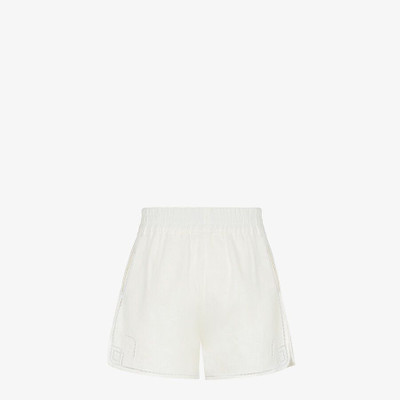 FENDI Natural hemp fabric shorts outlook