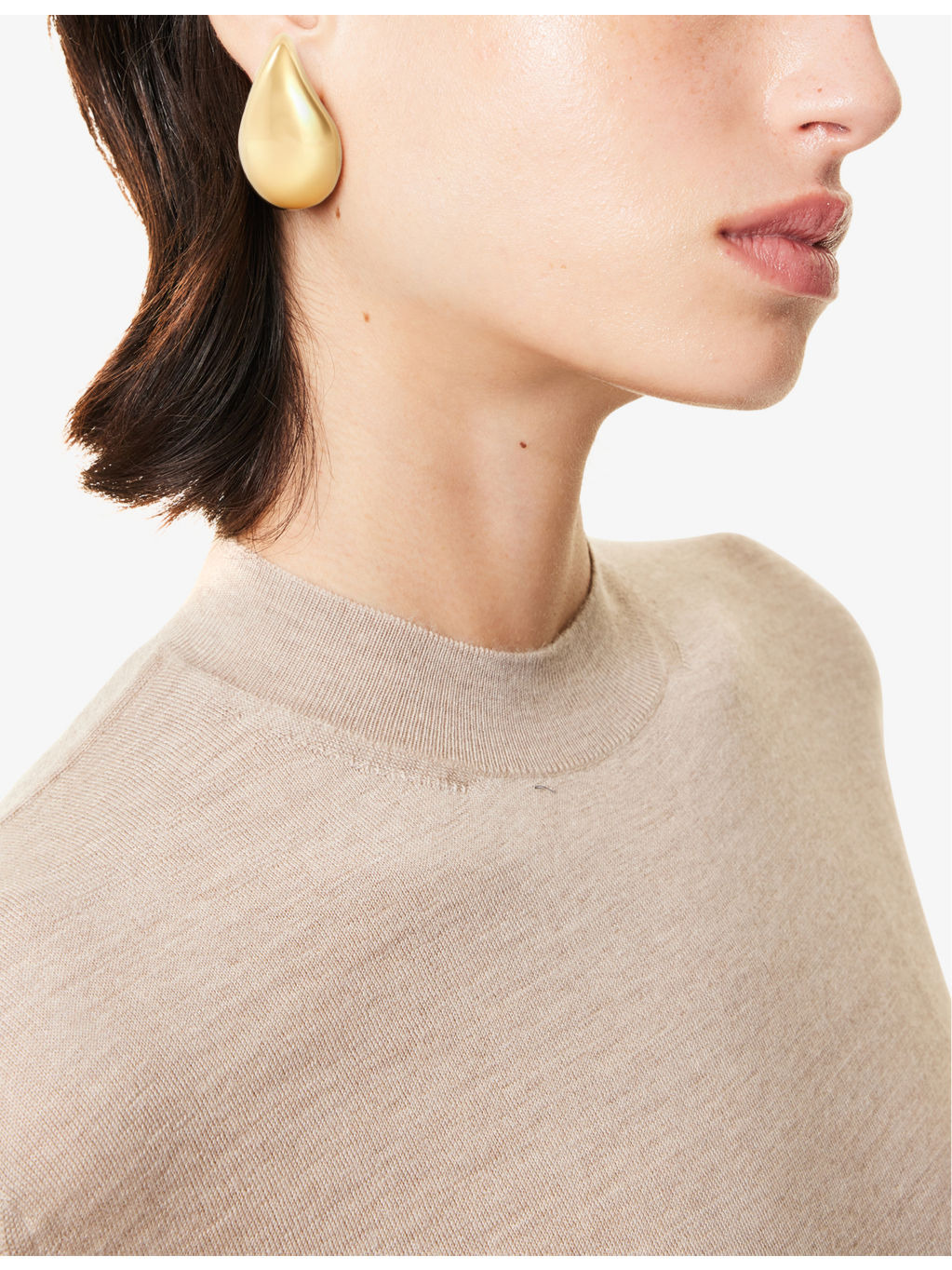 Drop yellow gold-plated 925 sterling silver earrings - 2