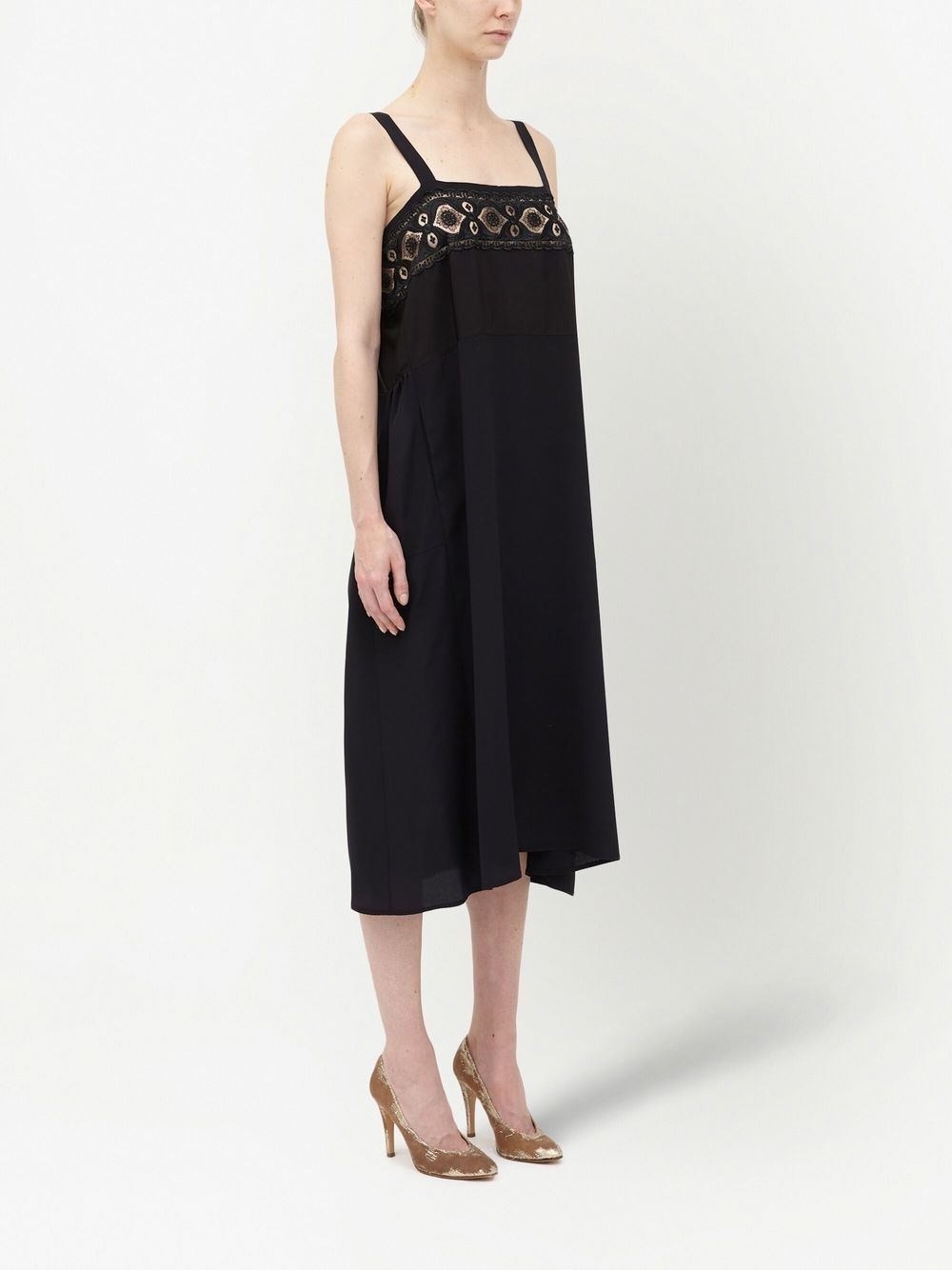embroidered midi dress - 3