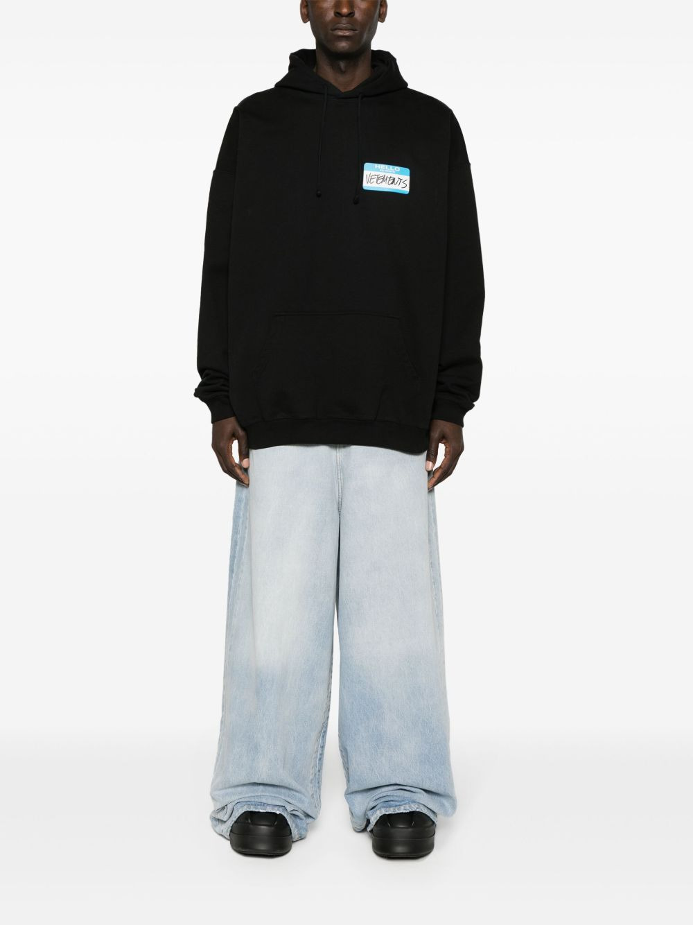 Name-tag printed hoodie - 3