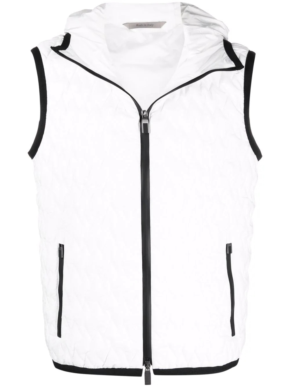 contrast-trim quilted gilet - 1