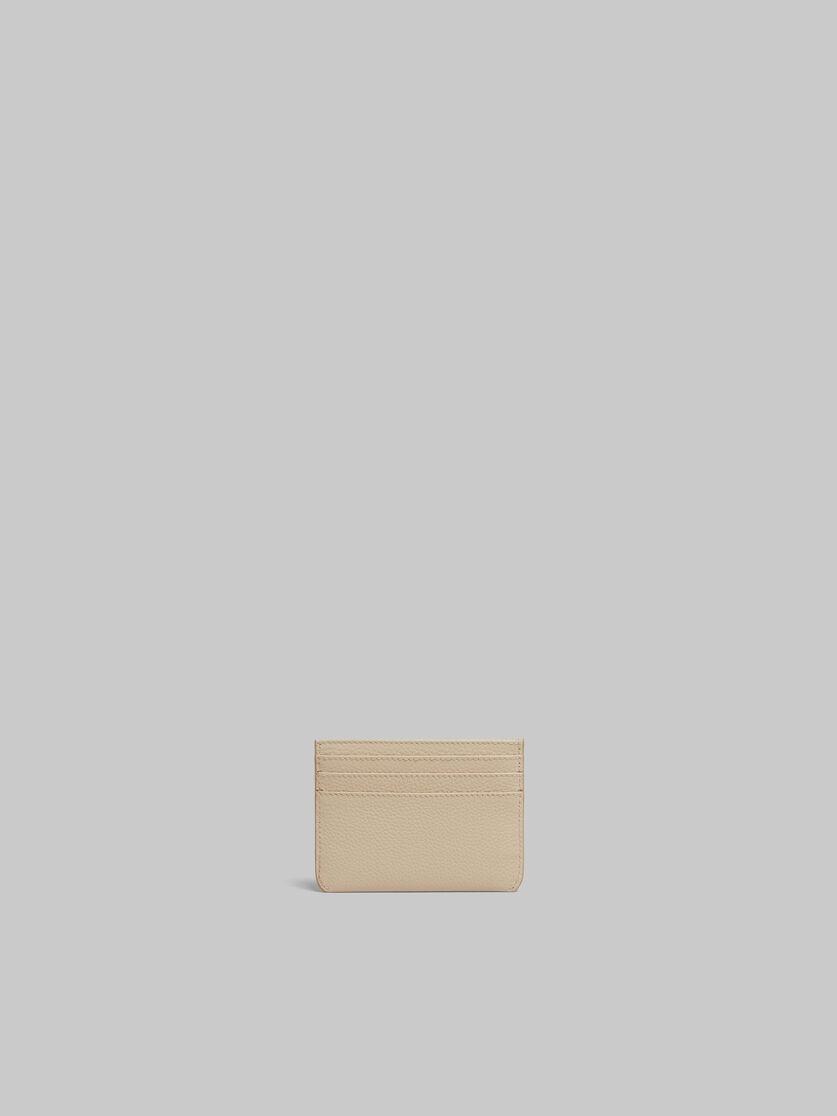 BEIGE LEATHER CARDHOLDER WITH MARNI MENDING - 3
