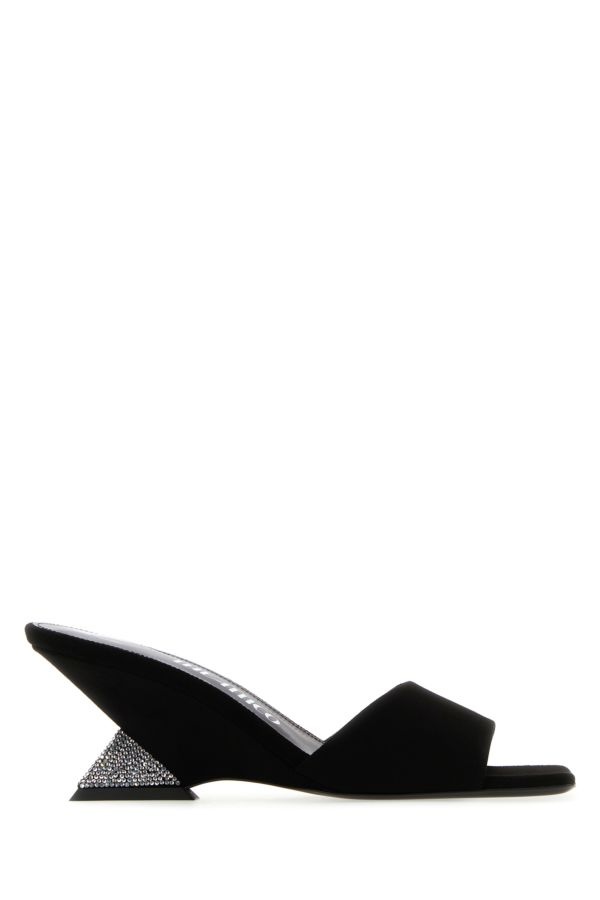 Black suede Cheope mules - 1