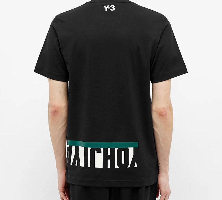 Y-3 Unisex Multi Block Graphic Printing Tee Black FN5727 - 4