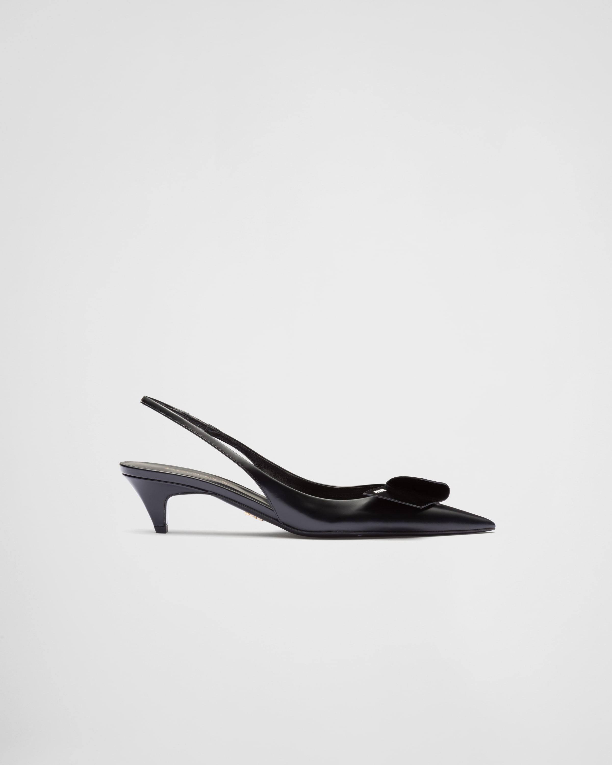 Brushed leather slingback pumps - 2