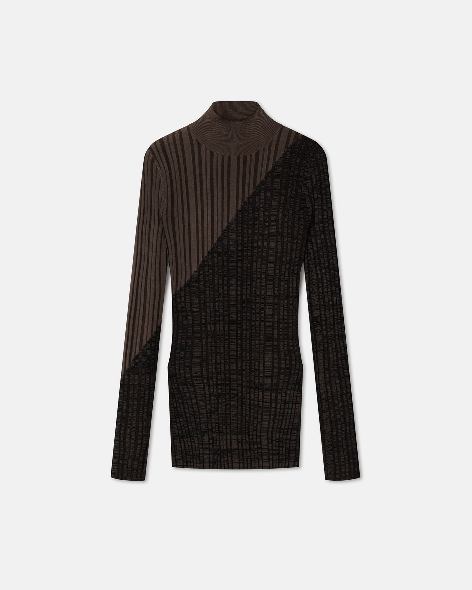 Ribbed Merino Wool Turtleneck Top - 4