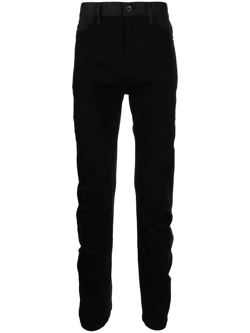 low-rise straight-leg trousers 1